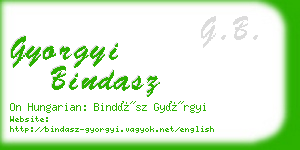 gyorgyi bindasz business card